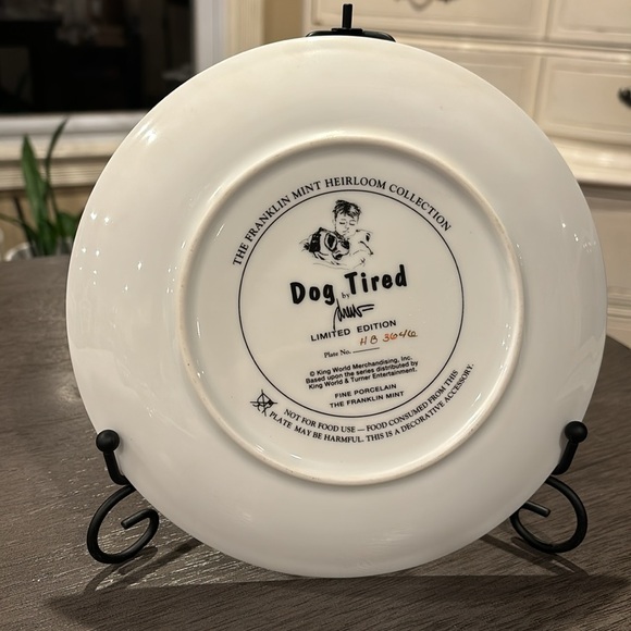 {Franklin Mint} Little Rascal Decorative Plate, "Dog Tired" Limited Edition - Picture 3 of 4